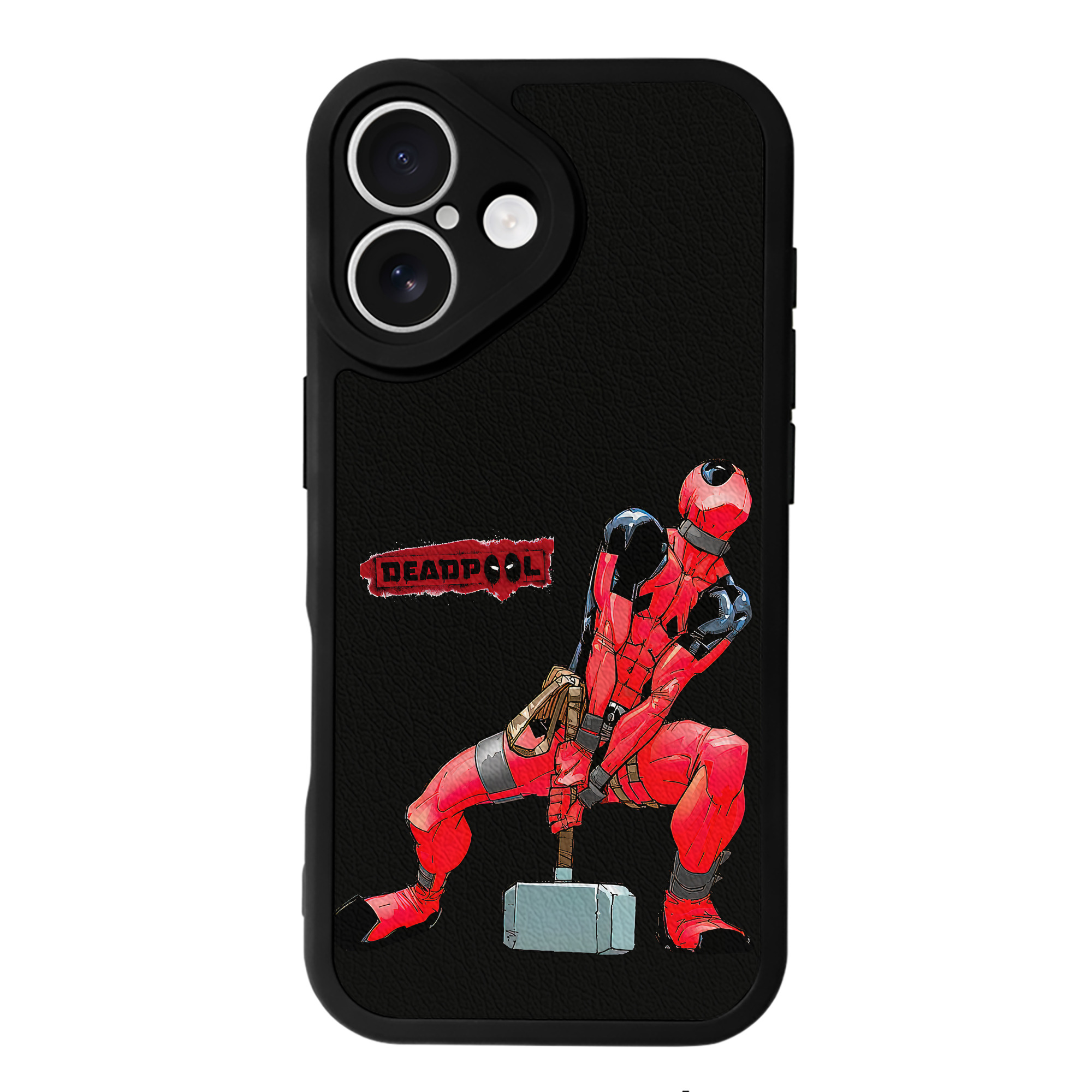 （画像用） Deadpool デッドプール 【iPhone 16シリーズ対応】シリコンスマホケース（レザー調） 材質：シリコン